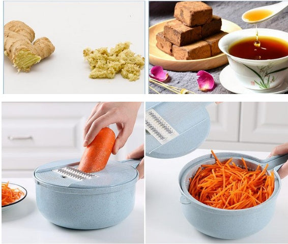 Multi-Function Vegetable Cutter with Strainer