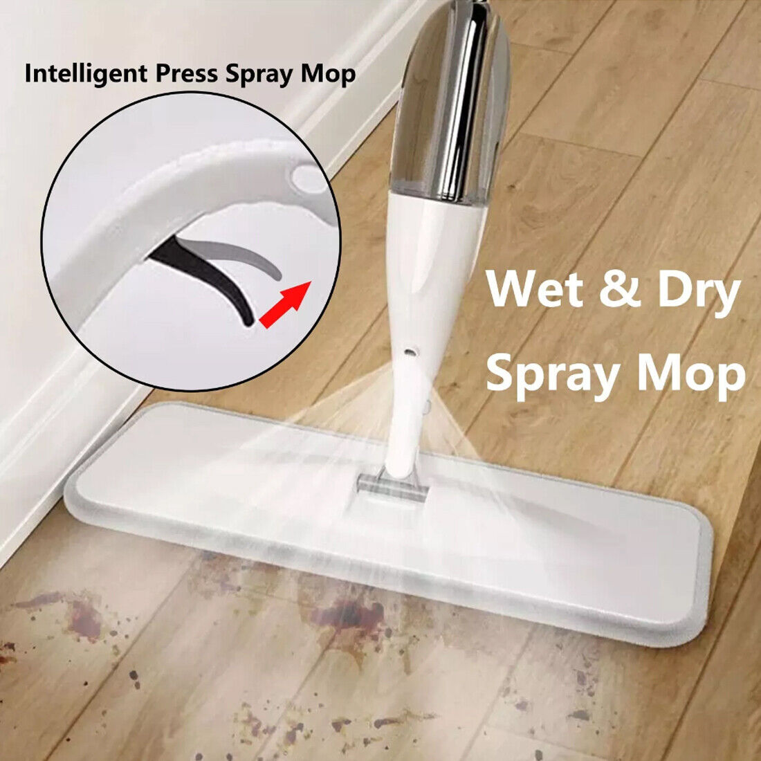 Spray Mop With Microfiber Cleaning Pads