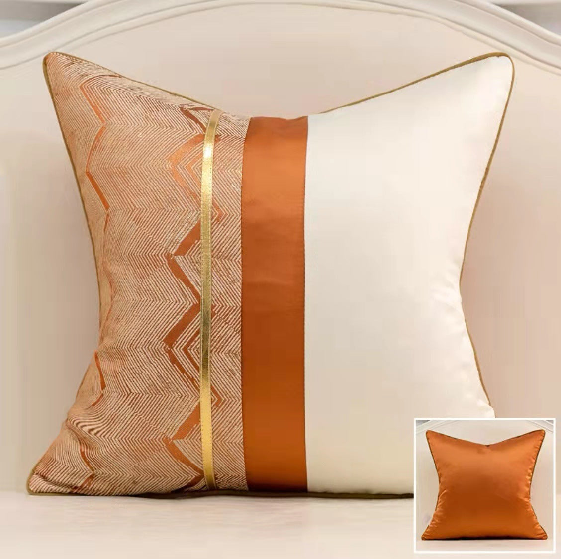 Home Fashion Splicing Pillow Cover