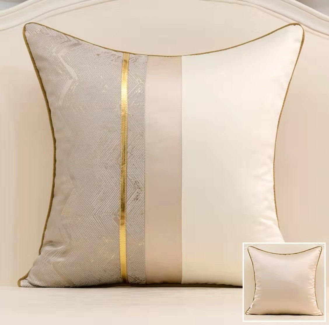 Home Fashion Splicing Pillow Cover